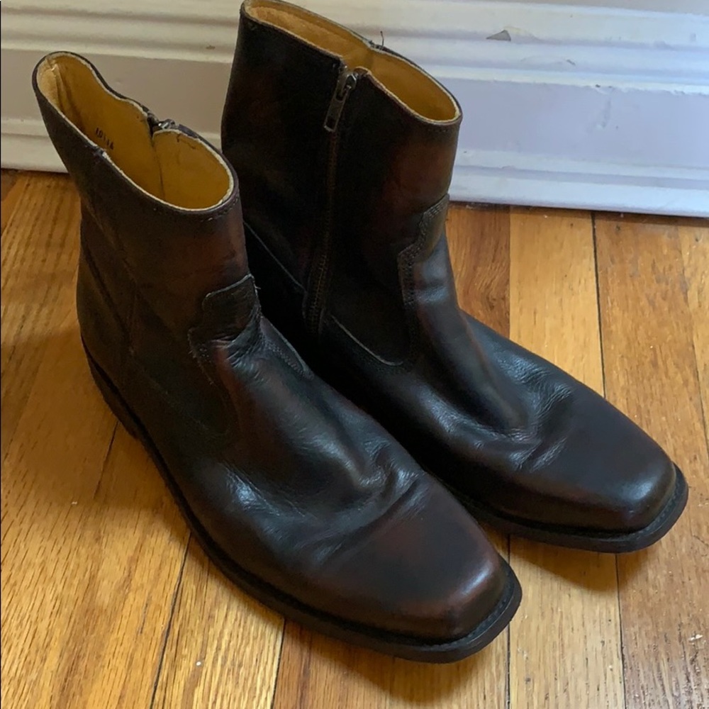 Men’s Red Leather Frye Boots